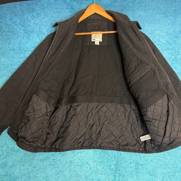 Vintage Old Navy Men’s Wool Blend Jacket Black Size L – Full Zip, Classic Style - Picture 6 of 13